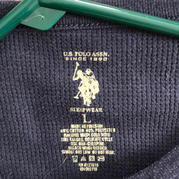 Navy Blue Color US Polo Assn. Thermal Long Sleeve - Picture 2 of 2